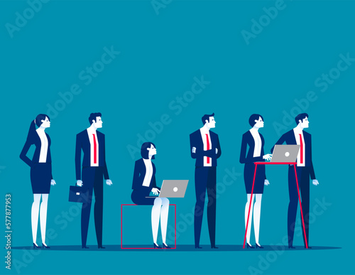Business persentationn and marketing material. Business team vector illustration