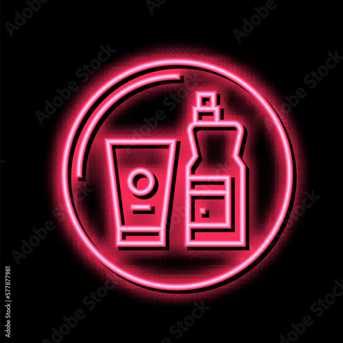 drinks department store neon glow icon illustration