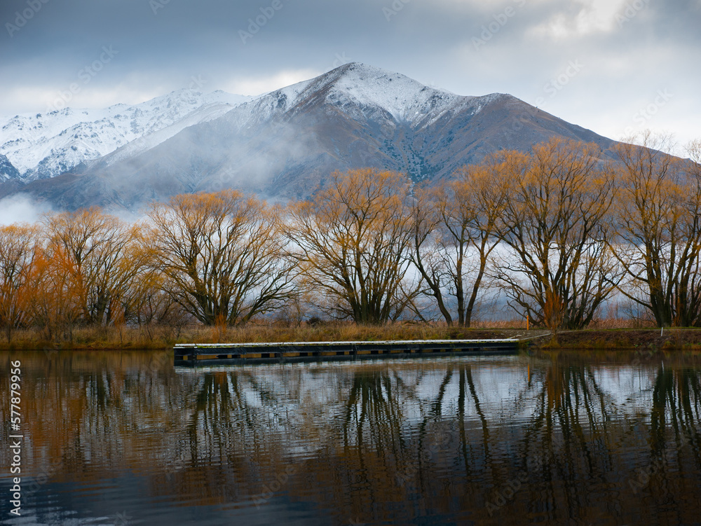 Winter at Sailors Cutting in the Waitaiki Lakes region of New Zealand.