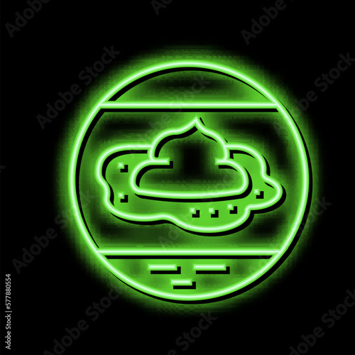 medical cream eczema treat neon glow icon illustration