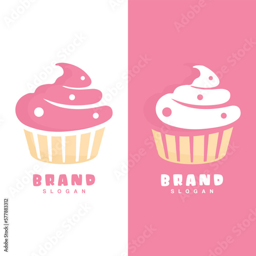 Colorful cupcake logo design for your brand or business