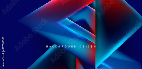 Abstract bakground with overlapping triangles and fluid gradients for covers, templates, flyers, placards, brochures, banners