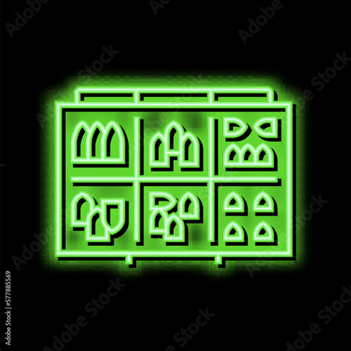 fishing weights neon glow icon illustration
