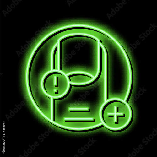 nail clinic neon glow icon illustration
