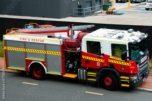 Photographie Fire Engine Truck in the City