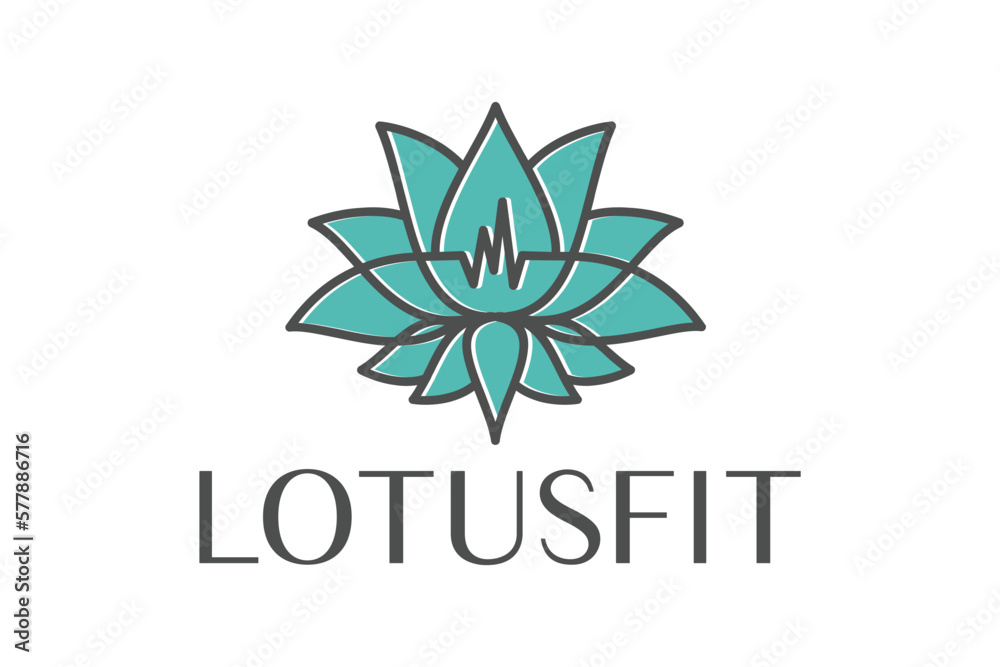 Lotus health care logo design template 