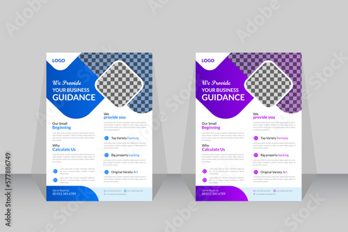 Corporate Business Flyer poster brochure cover design for Business promotion, vector illustration template.