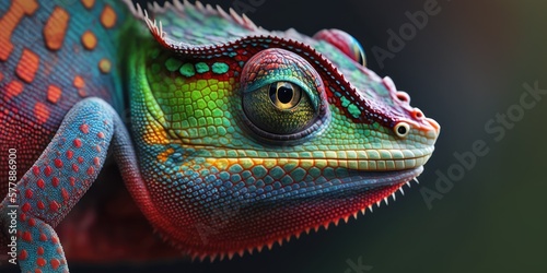 close up of a lizard , ai generated