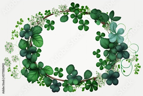st patrick day frame background, ai generated