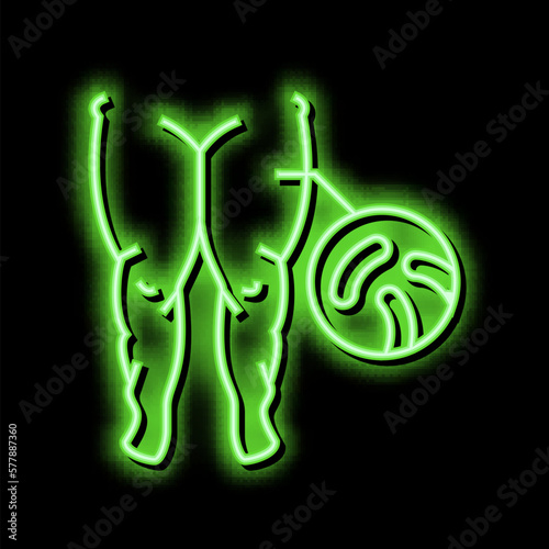lymphatic edema neon glow icon illustration