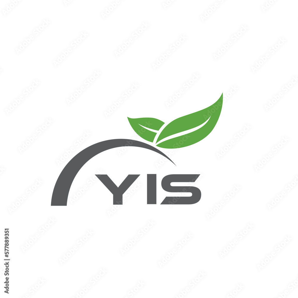YIS letter nature logo design on white background. YIS creative initials letter leaf logo concept. YIS letter design. YIS letter nature logo design on white background. YIS creative initials letter leaf logo concept. YIS letter design.