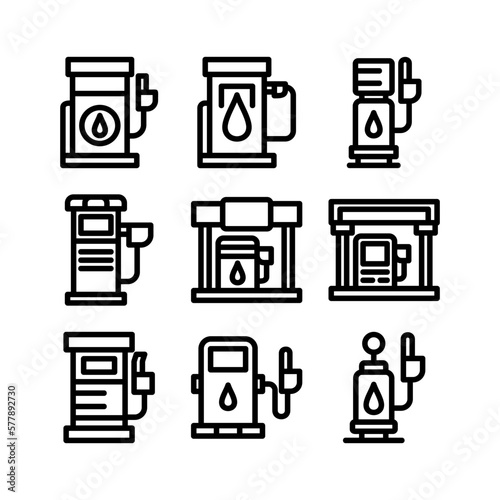gas station icon or logo isolated sign symbol vector illustration - high-quality black style vector icons
