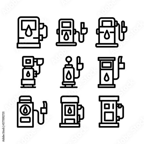 gas station icon or logo isolated sign symbol vector illustration - high-quality black style vector icons
