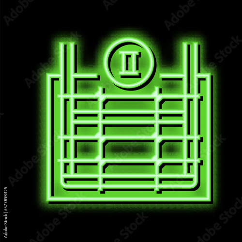 secondary reinforcement neon glow icon illustration
