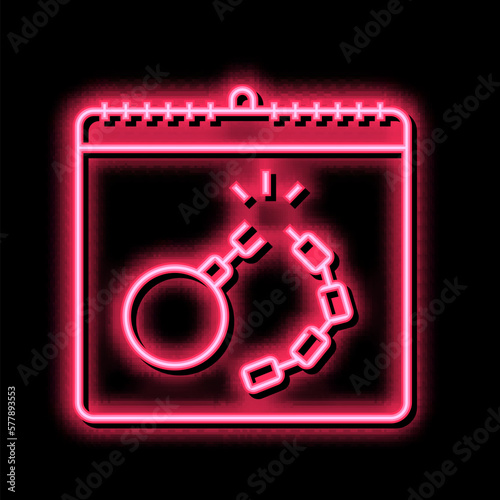 remembrance of slave trade and abolition neon glow icon illustration