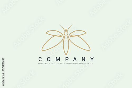 golden bee logo on white background