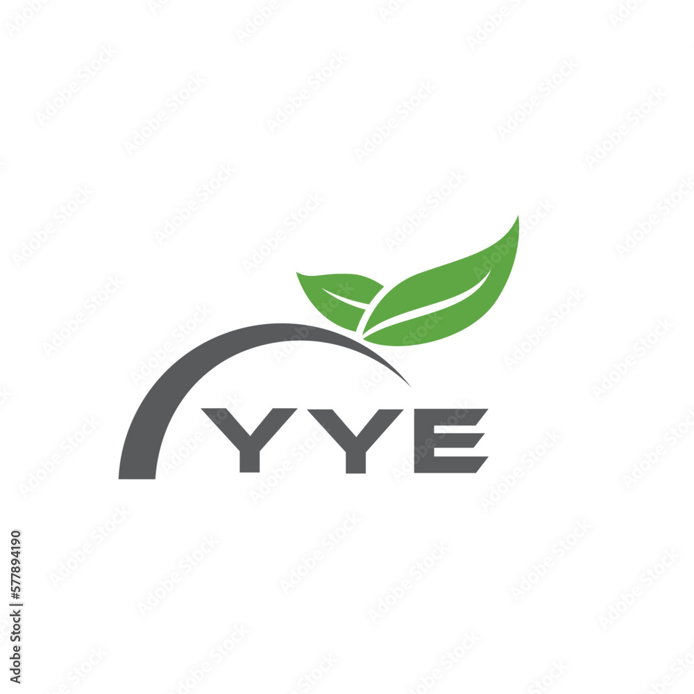 YYE letter nature logo design on white background. YYE creative initials letter leaf logo concept. YYE letter design. YYE letter nature logo design on white background. YYE creative initials letter leaf logo concept. YYE letter design.