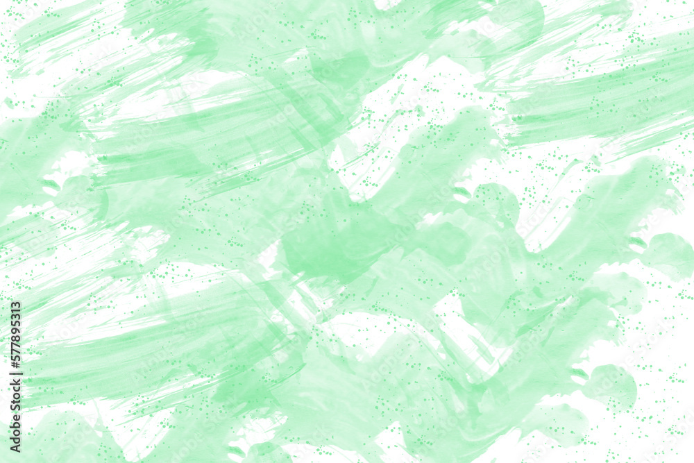 Fototapeta premium Green watercolor background with a white background