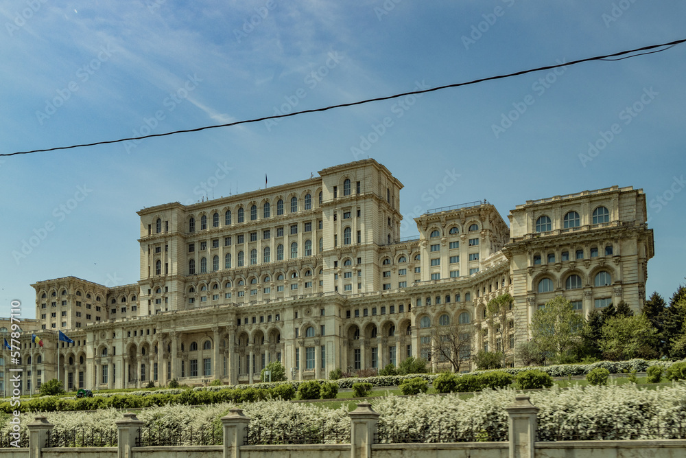 Naklejka premium Bucharest, Romania. Palace of the Parliament.