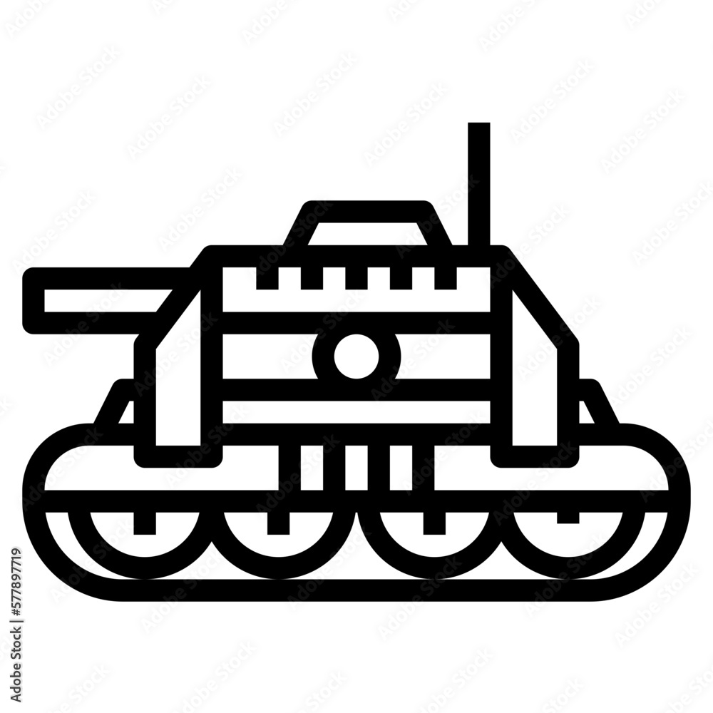 tank line icon style tank line icon style