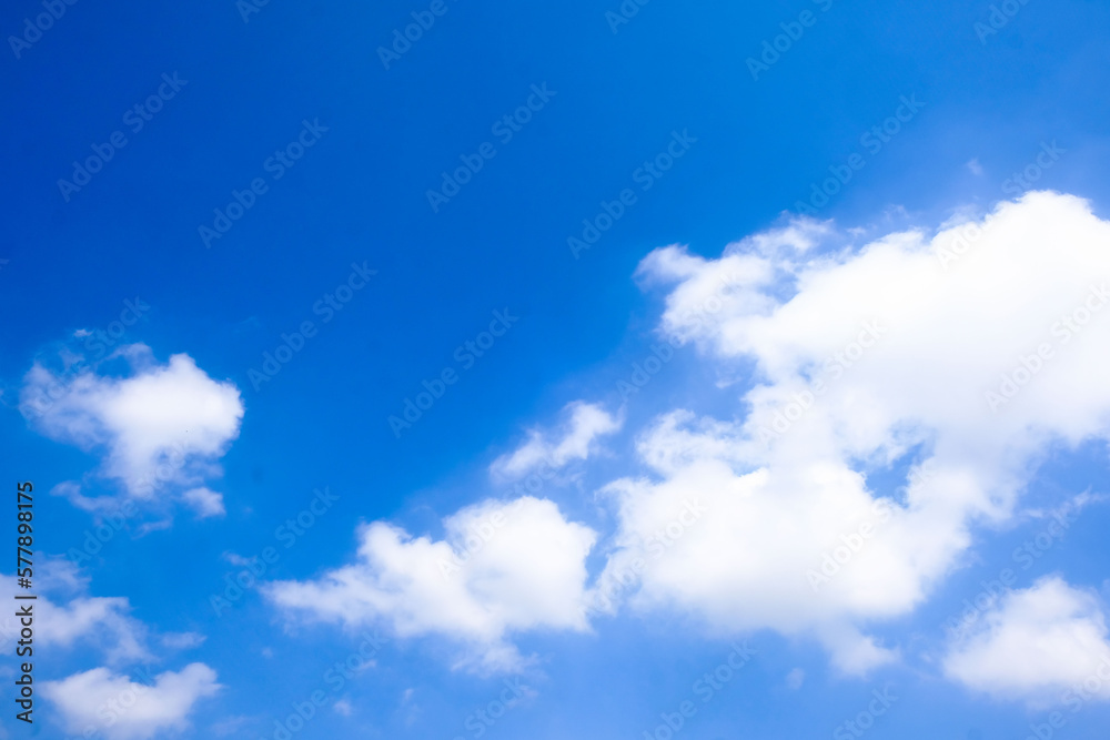Beautiful blue sky with white fluffy clouds. Beautiful blue sky with white fluffy clouds.