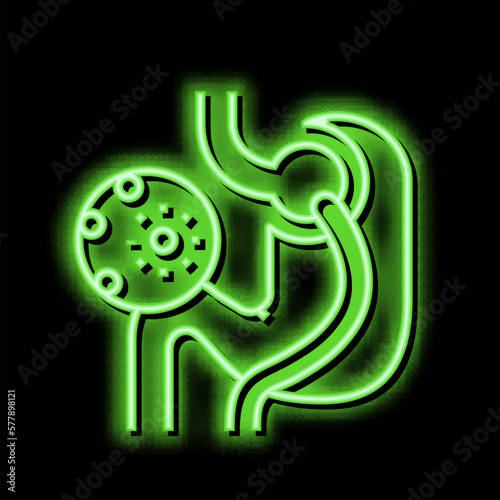 infection bariatric neon glow icon illustration