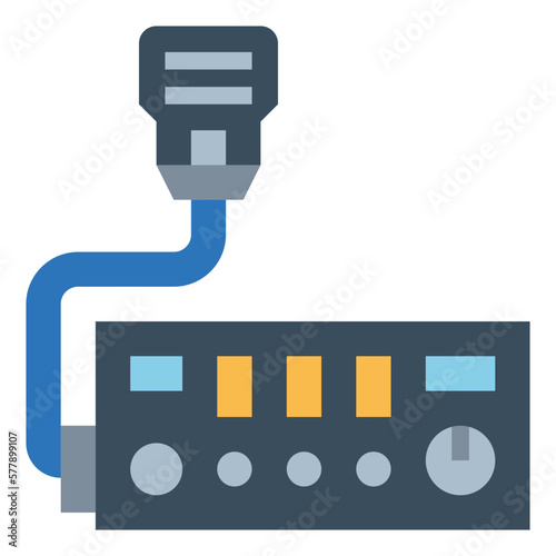 Citizen Band Radio flat icon style