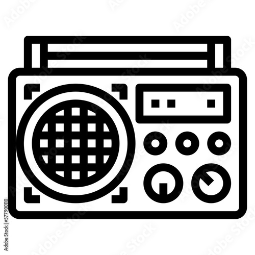Tabletop Radio line icon style