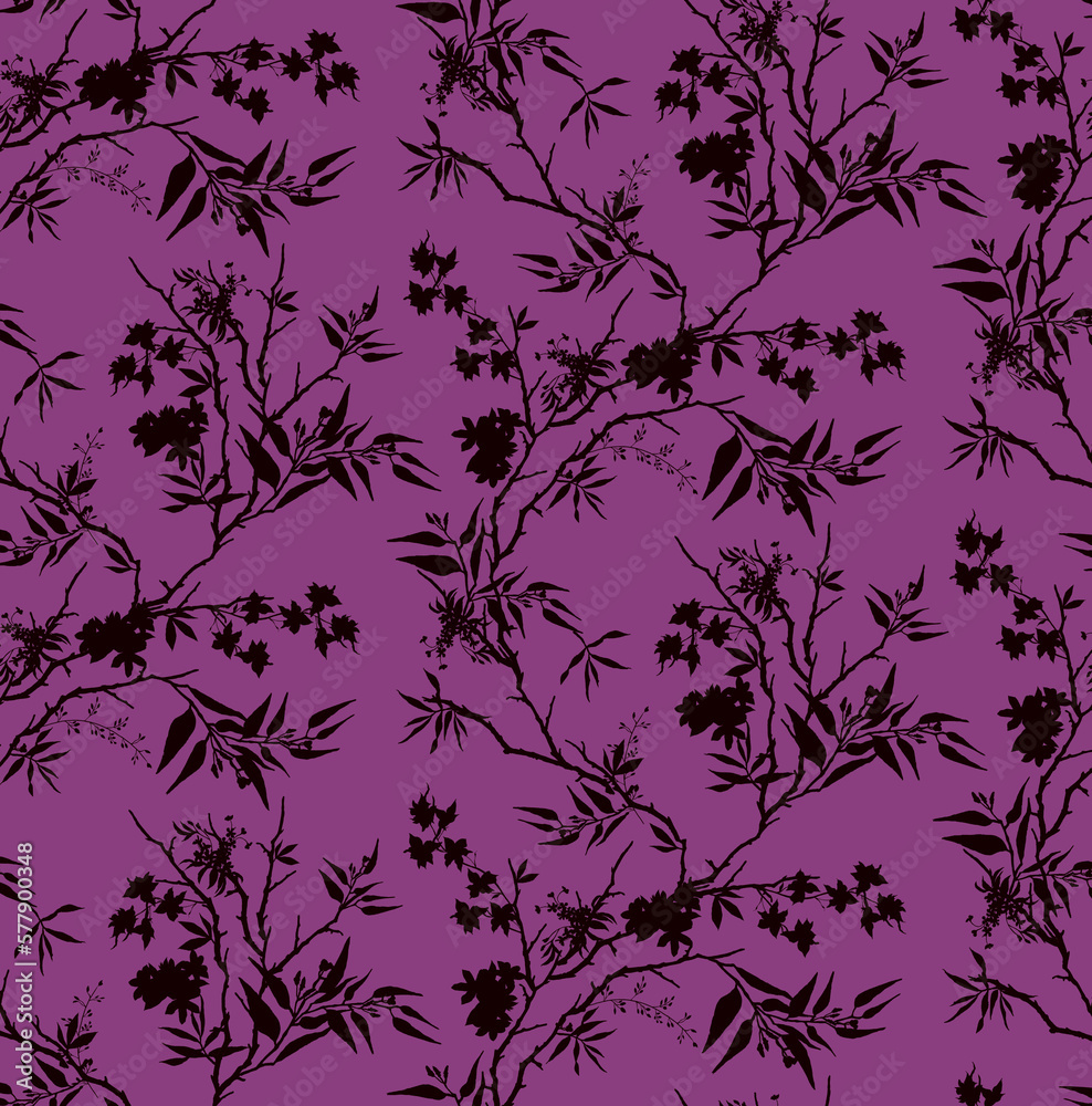 Seamless botanical flowers, butterfly pattern, floral print. Seamless botanical flowers, butterfly pattern, floral print.