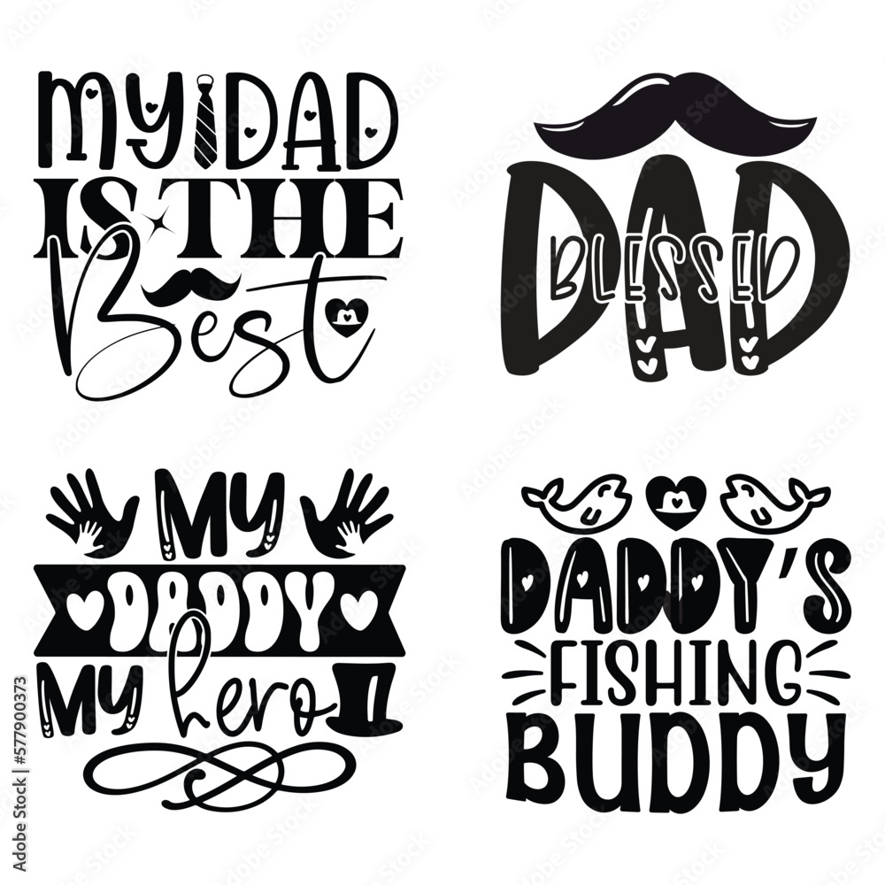 Dad SVG And Tshirt Design Bundle, Dad Daddy Papa SVG Quotes Design t