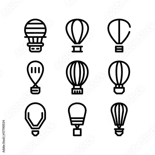 hot air balloon icon or logo isolated sign symbol vector illustration - high quality black style vector icons 