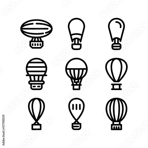 hot air balloon icon or logo isolated sign symbol vector illustration - high quality black style vector icons 