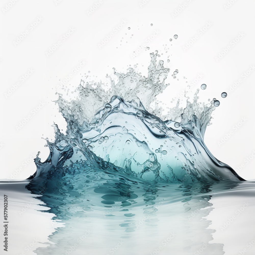Water Splashing Against White Background Water Splashing Against White Background