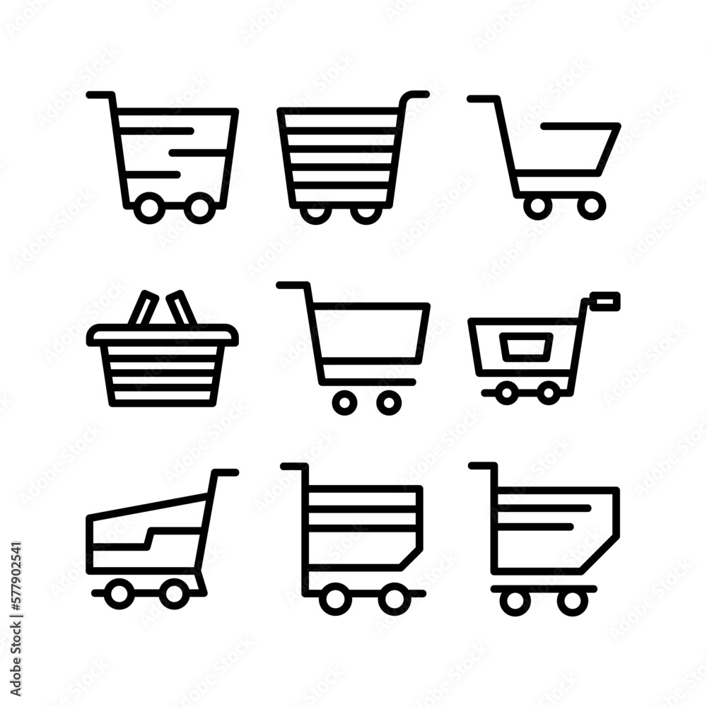 shopping cart icon or logo isolated sign symbol vector illustration - high quality black style vector icons
