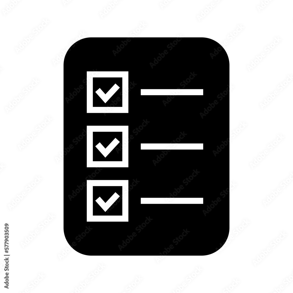 approved list icon or logo isolated sign symbol vector illustration - high quality black style vector icons
