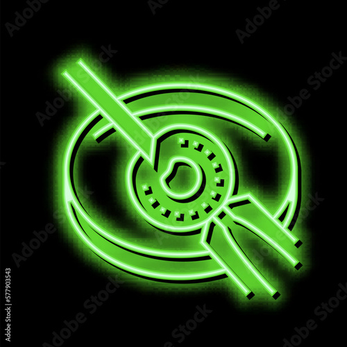 artificial insemination neon glow icon illustration