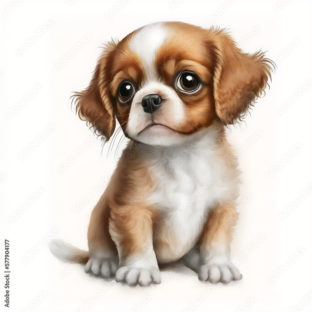 Cute, tiny and adorable Dog Portrait illustration Cute, tiny and adorable Dog Portrait illustration