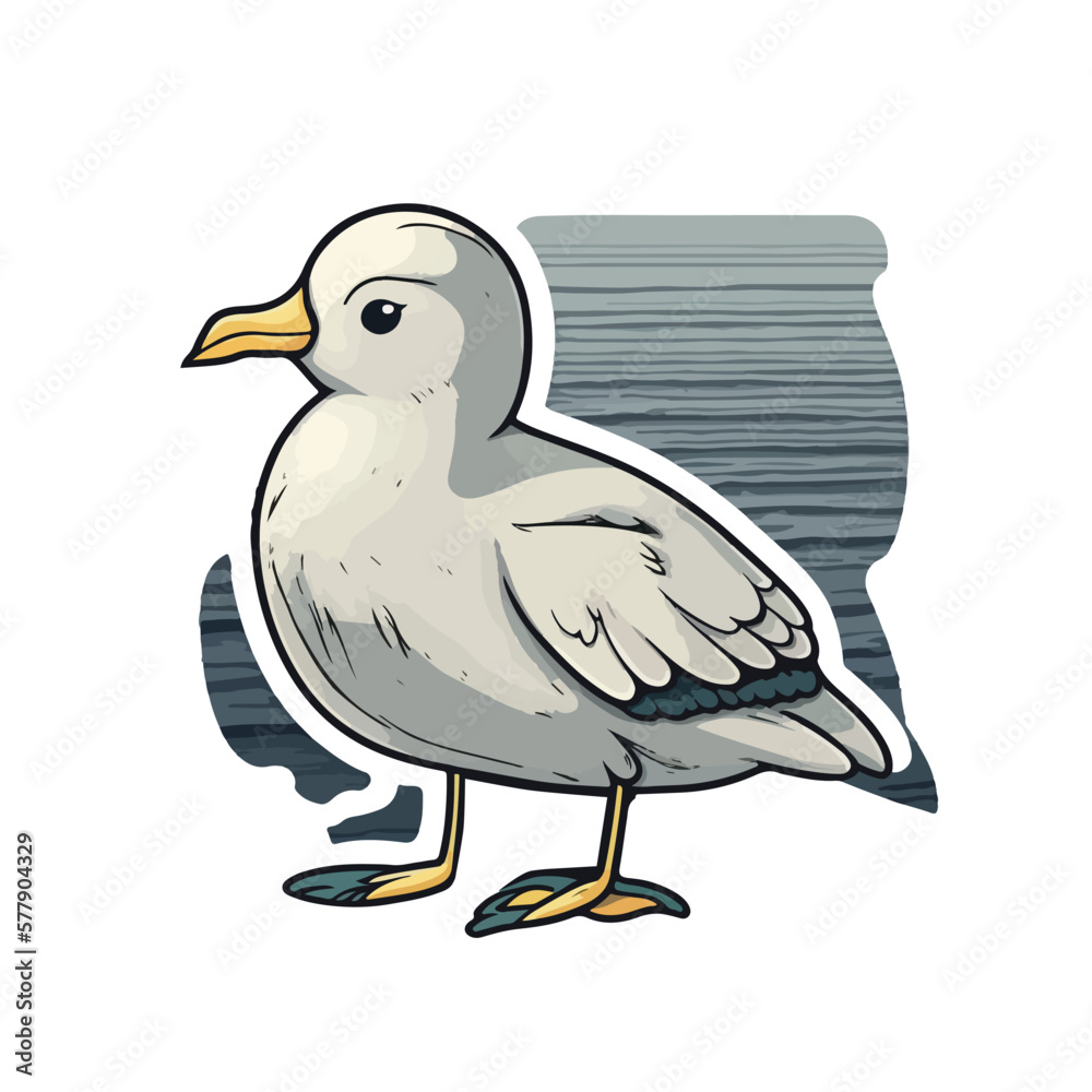 cute seagull cartoon style cute seagull cartoon style