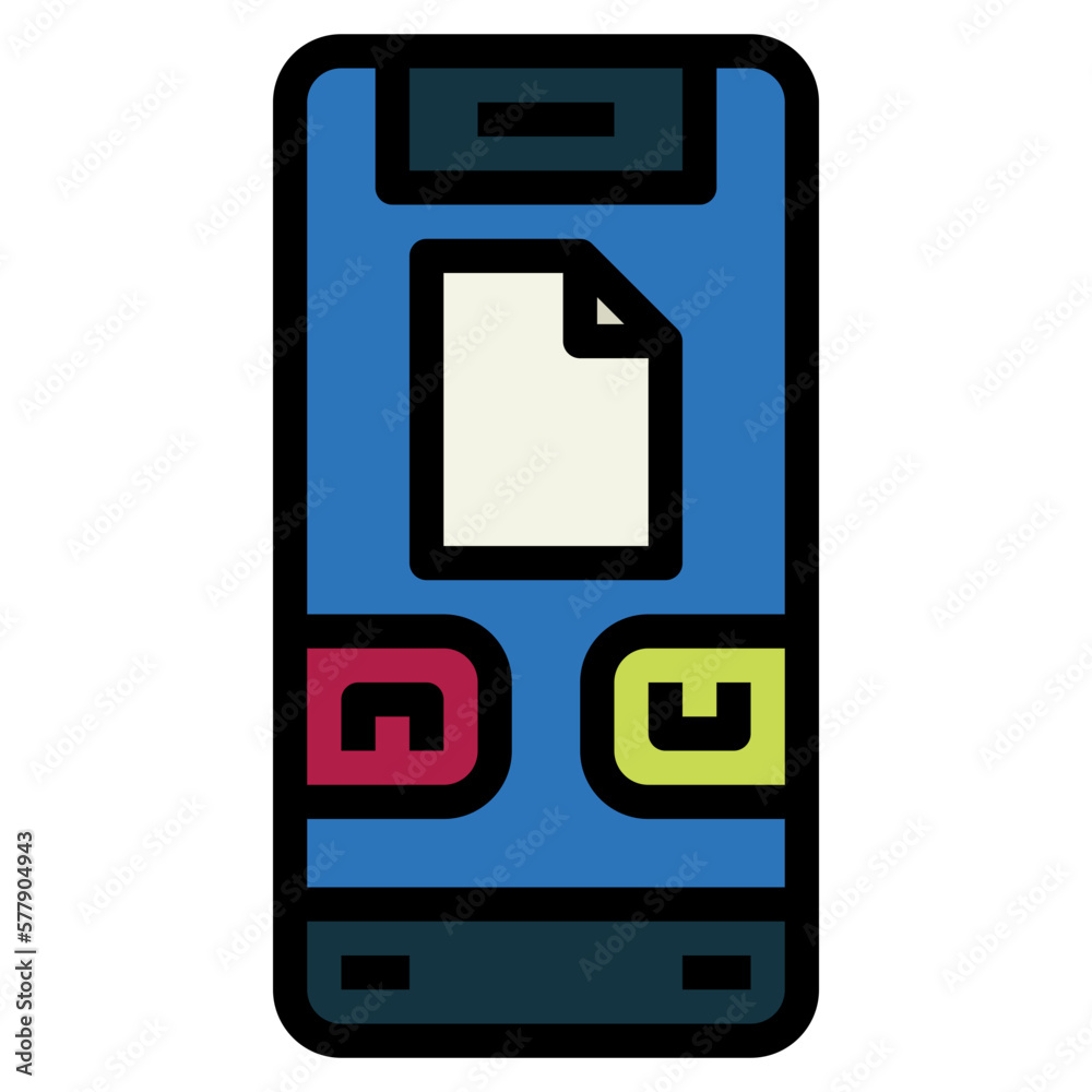 smartphone filled outline icon style smartphone filled outline icon style