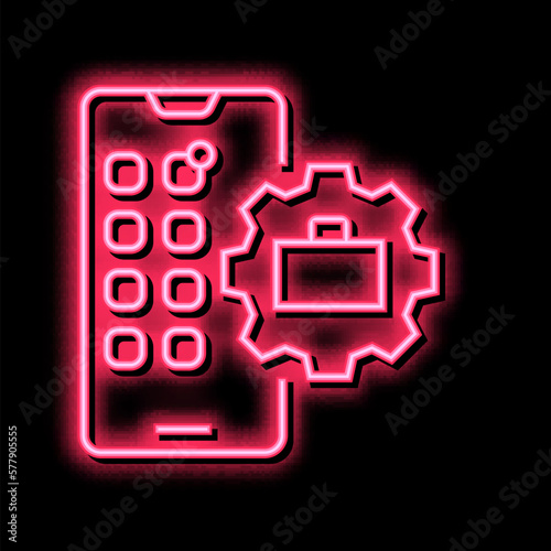 crowdsourcing business neon glow icon illustration