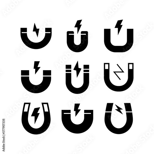 science magnet icon or logo isolated sign symbol vector illustration - high quality black style vector icons
 photo
