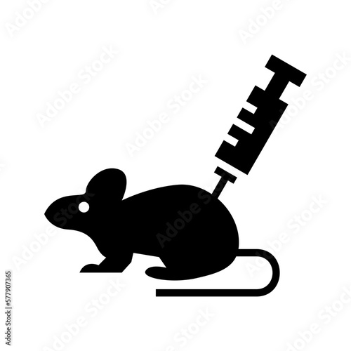 science rat injection icon or logo isolated sign symbol vector illustration - high quality black style vector icons 