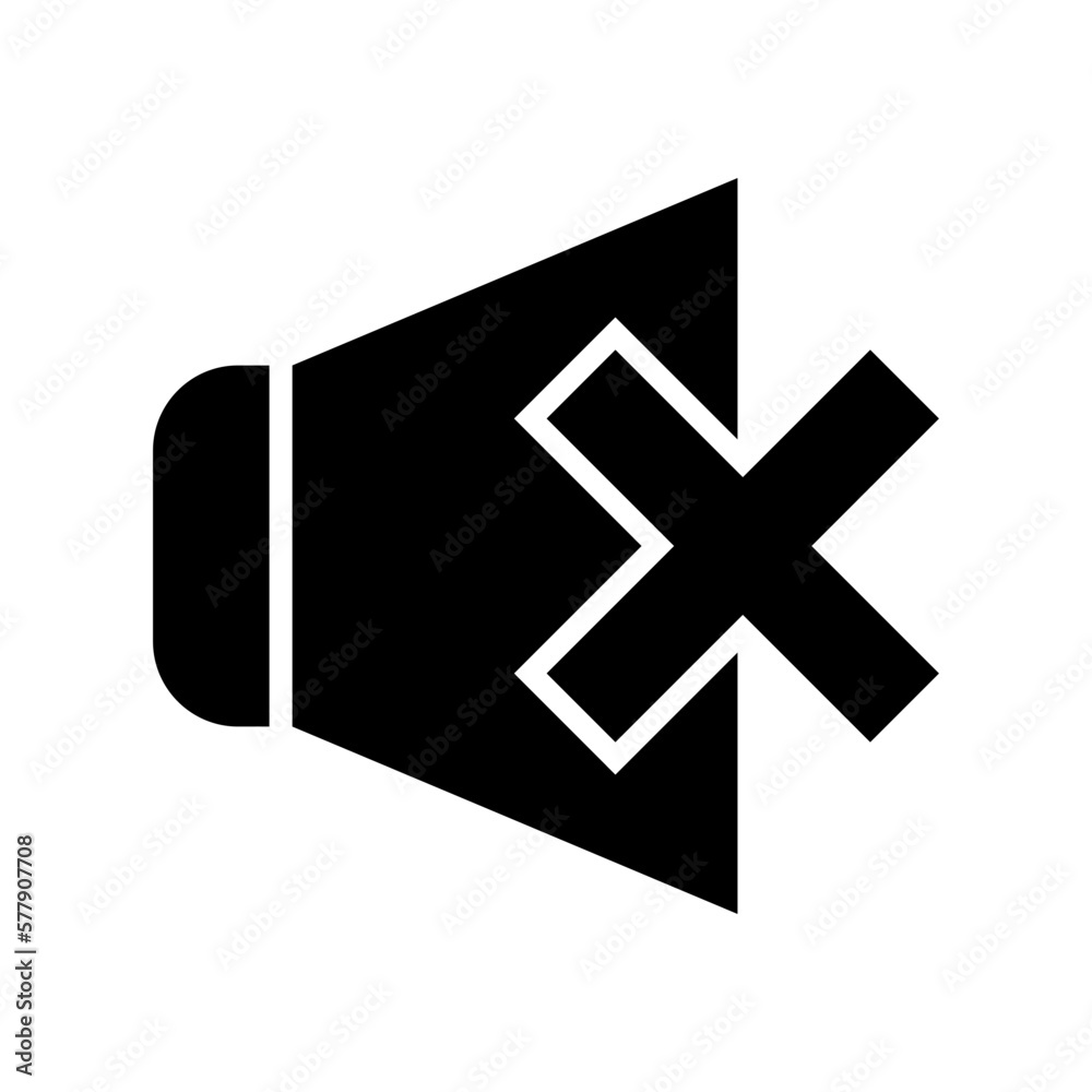 Obraz premium silent icon or logo isolated sign symbol vector illustration - high quality black style vector icons 