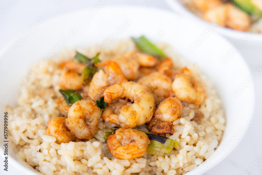 Fry rice with shrimp and pork Fry rice with shrimp and pork