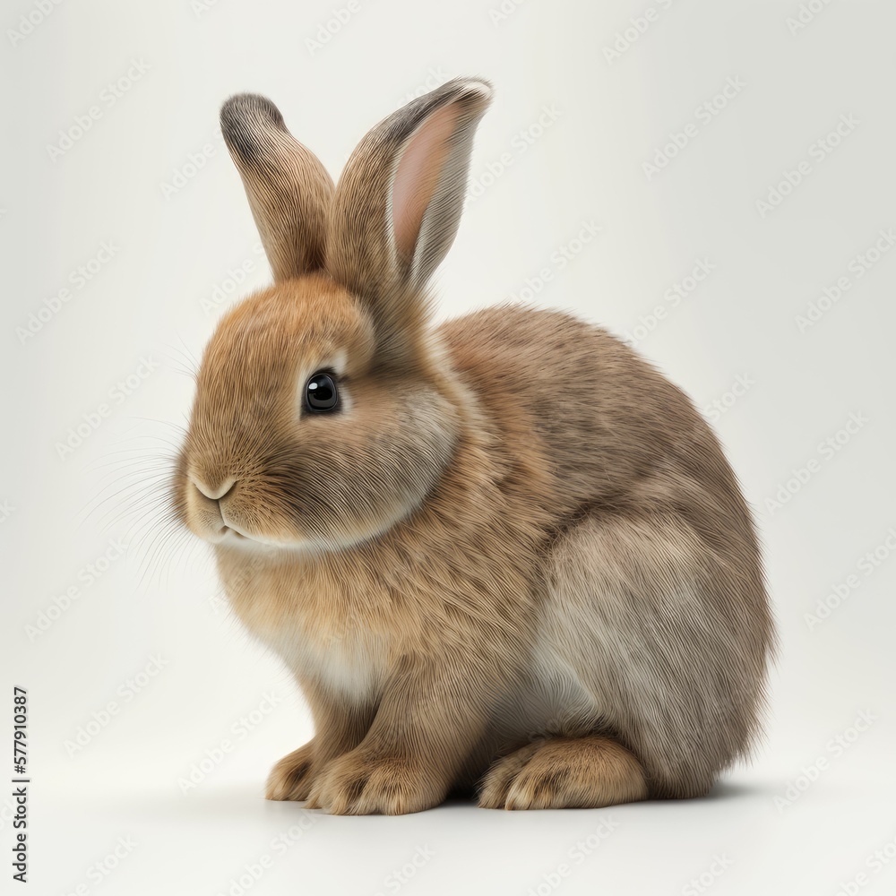 portrait of an adorable bunny generative AI