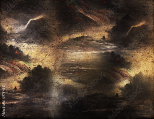 Dark fantasy background with effect