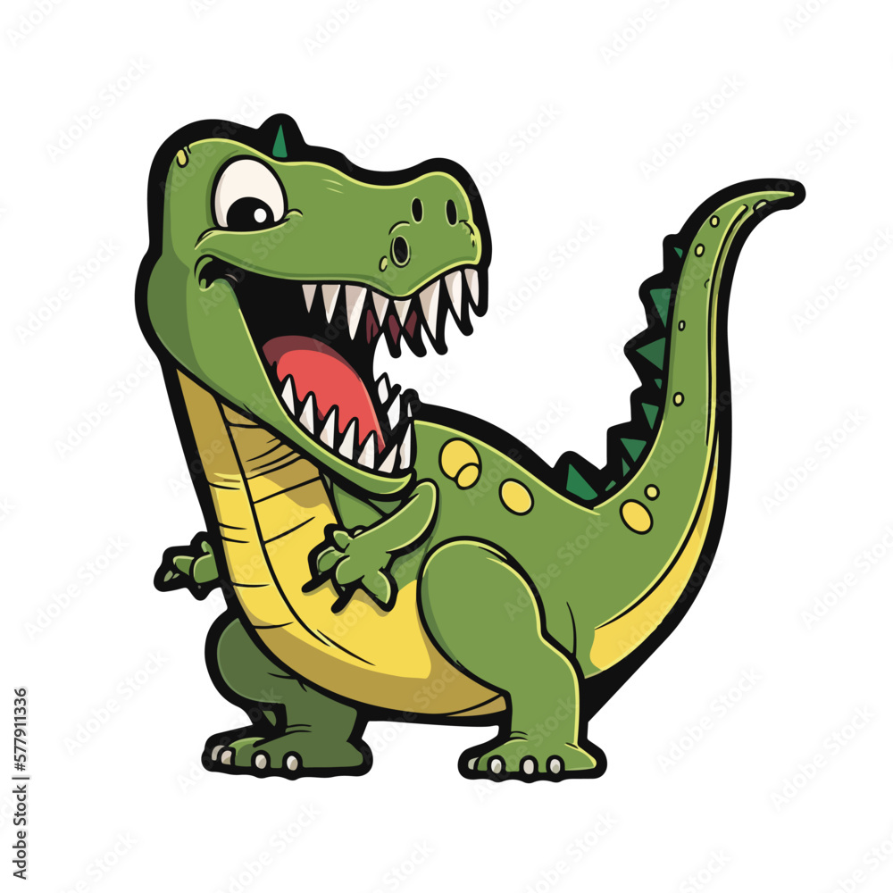 Obraz premium cute dinosaur cartoon style