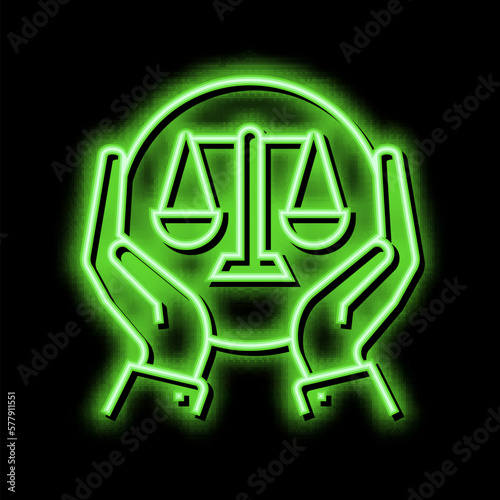 legislation law dictionary neon glow icon illustration