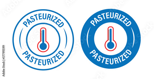 pasteurized vector icon set, blue in color photo