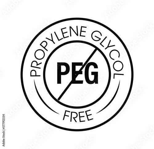 propylene glycol free vector symbol, black in color photo